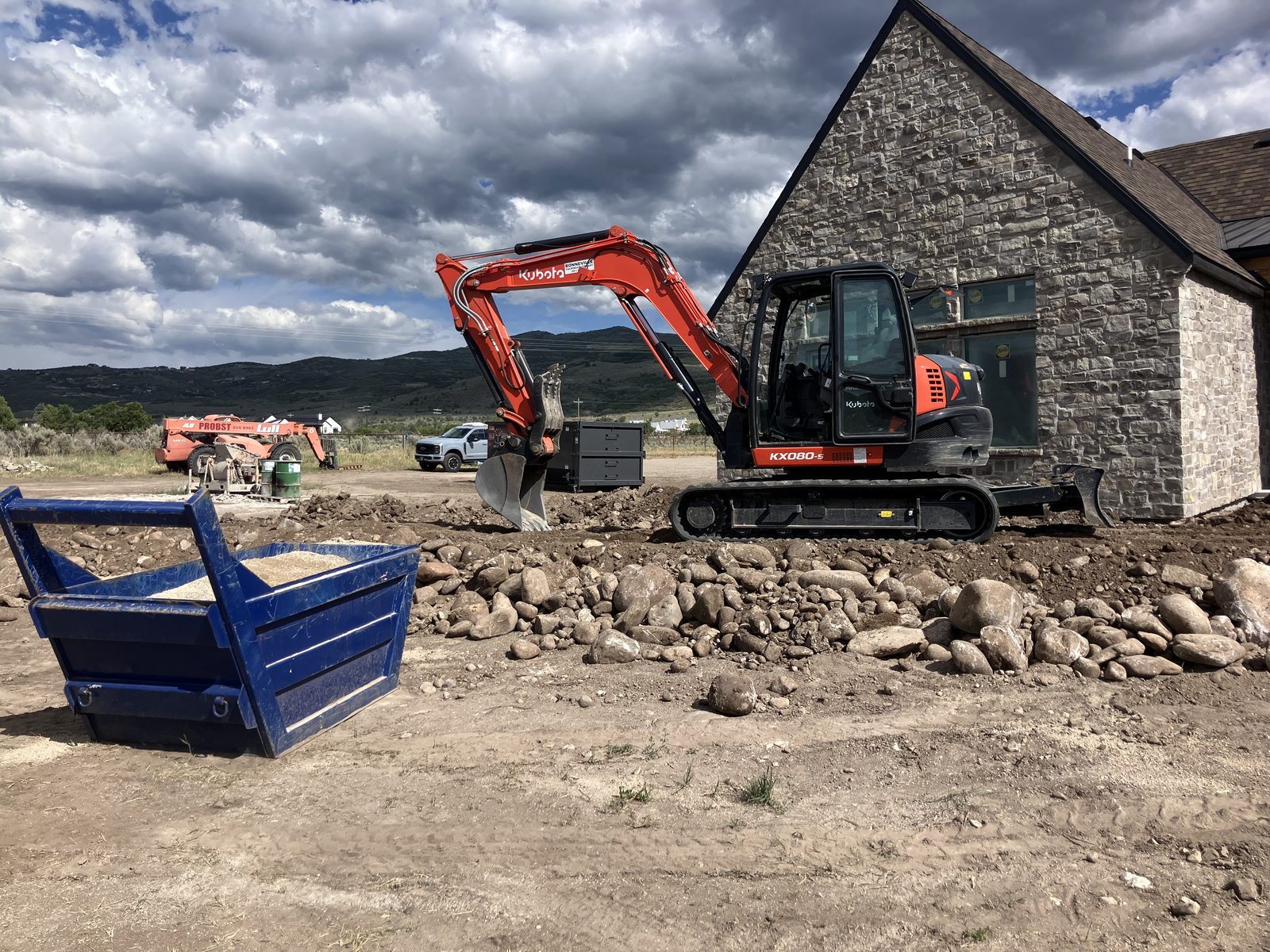 Excavation for water utility line